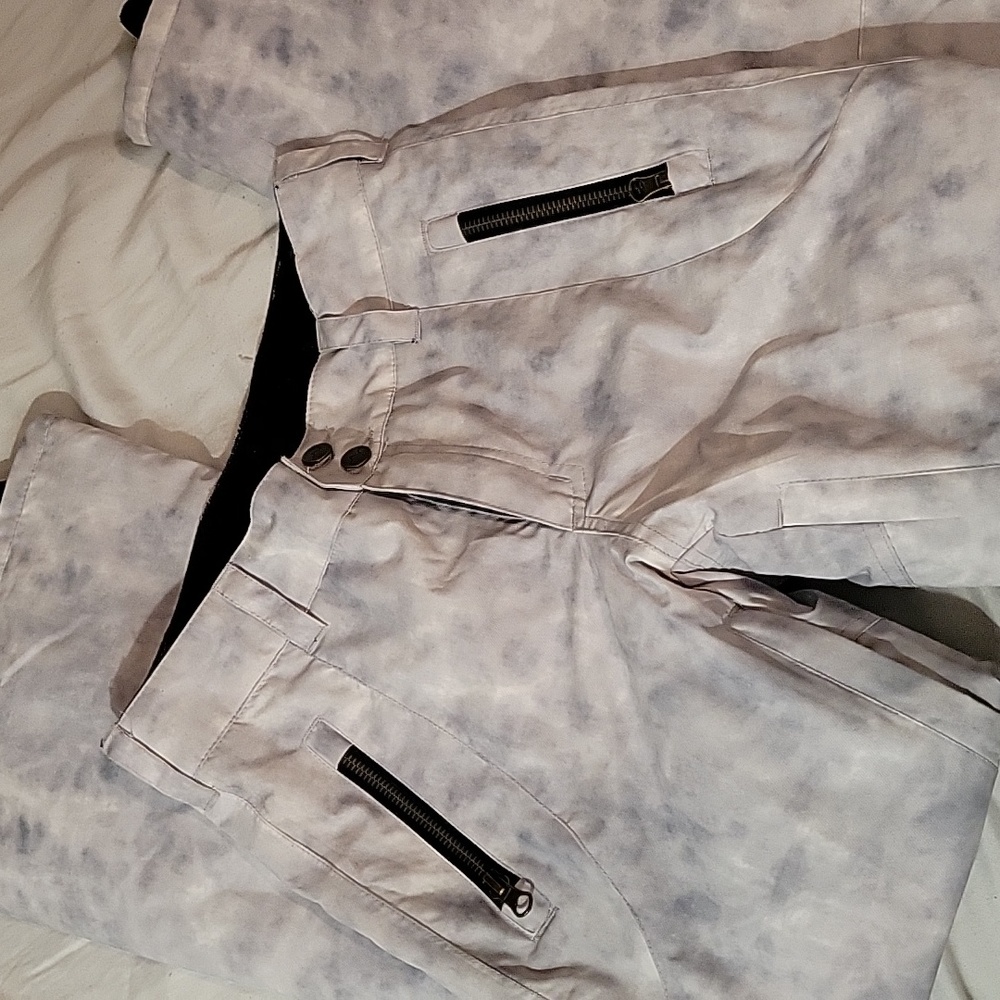 80s acid wash style Snow Ski Pants Youth M 10 12